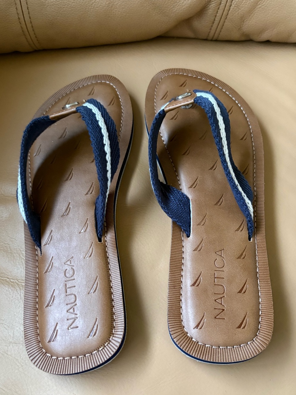 Nautical Flip Flop Sandals 8 1/2 - Picture 2 of 6